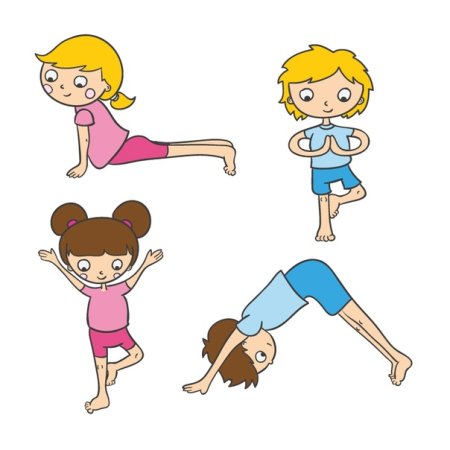 Детская йога иллюстрации