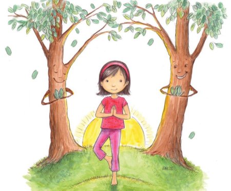 Детская йога иллюстрации