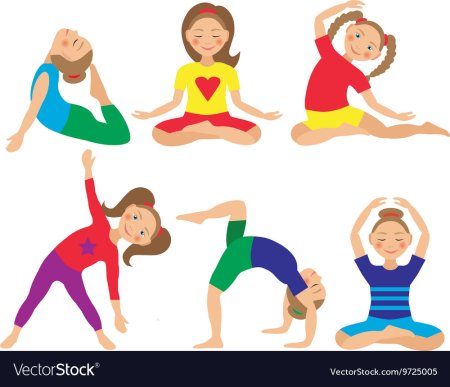 Детская йога позы картинки