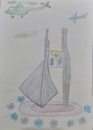 Памятник Нижневартовск рисунки детский