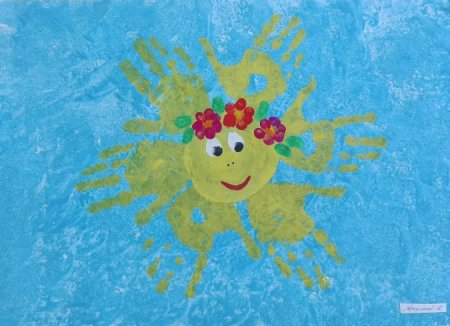 Нетрадиционные техники рисования солнце