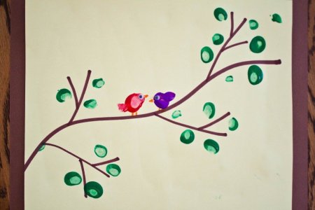 Рисование пальцами Весна