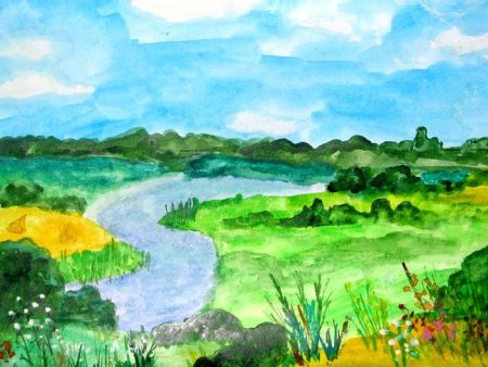 Рисование родные просторы