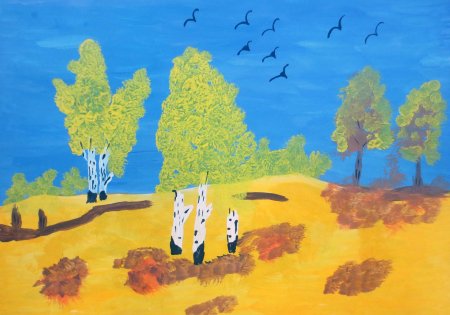 Пейзаж лето для детей