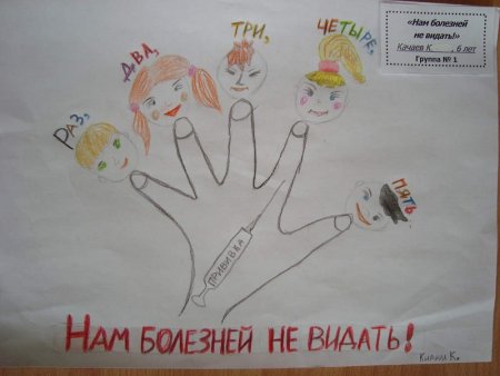 Рисунок про прививку детям