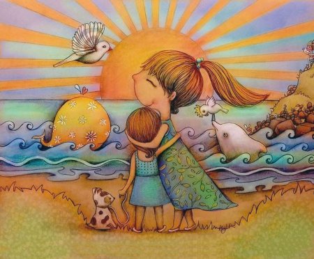 Дети счастье иллюстрация