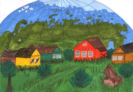 Детские рисунки на тему Родина