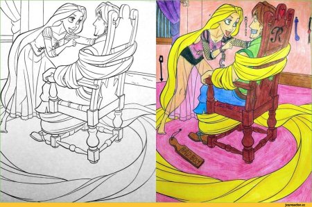 Детские раскраски в руках взрослых