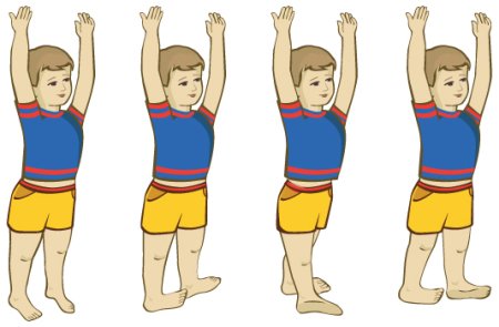 Ходьба на носках руки вверх