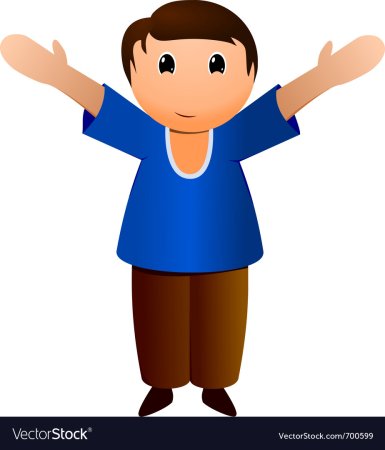 Мальчик с поднятой рукой