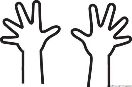 Ладошки раскраска для детей