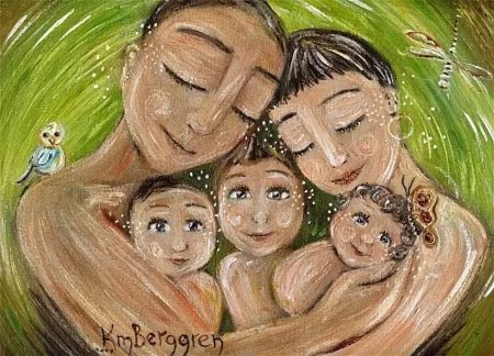 Многодетная семья картина