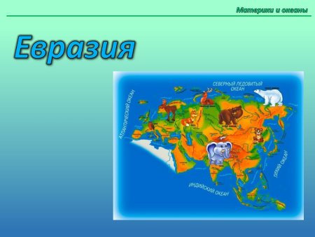 Карта животных Евразии