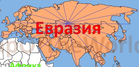 Карта Азии для дошкольников