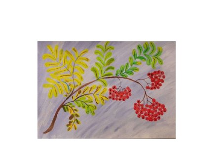 Рябина этапы рисования