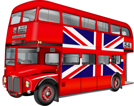 Дабл Деккер автобус Лондон на белом фоне