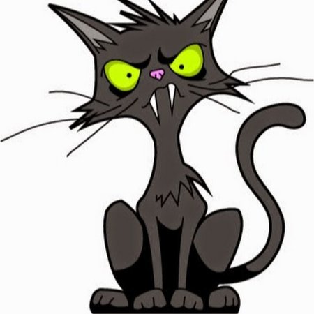 Мультяшный кот страшный