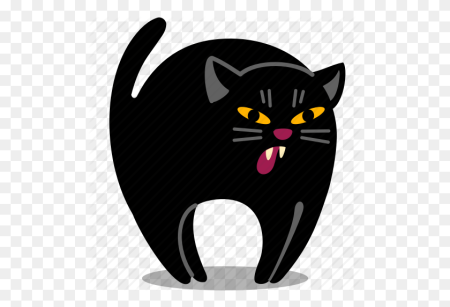 Черный кот раскраска