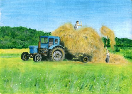 Картина Платонова сенокос