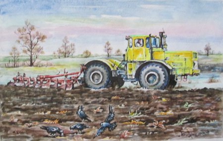 Трактор Кировец для рисования