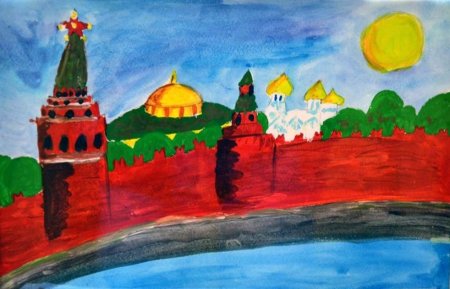 Рисунки Москвы детские