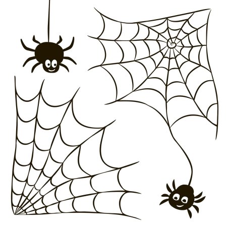 Рисунок на Хэллоуин легкий паутина