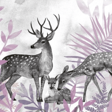 Постер олени семья