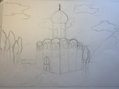 Церковь Покрова на Нерли набросок