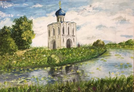 Храм Покрова на Нерли рисунок