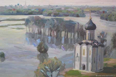 Храм Покрова на Нерли акварелью