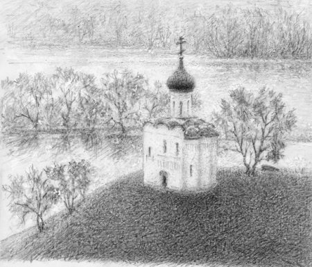 Храм Покрова на Нерли во Владимире раскраска