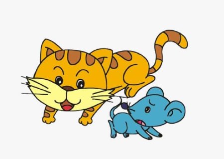 Кошка и мышь для детей