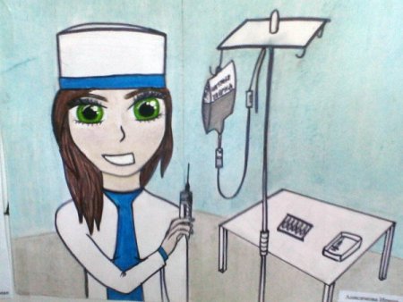Рисунок ко Дню медицинского работника детьми