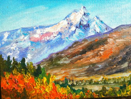 Осень в горах акварель