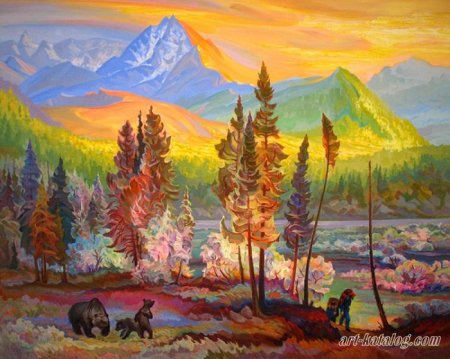 Алтайские горы картины художников