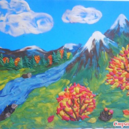 Пейзаж из пластилина