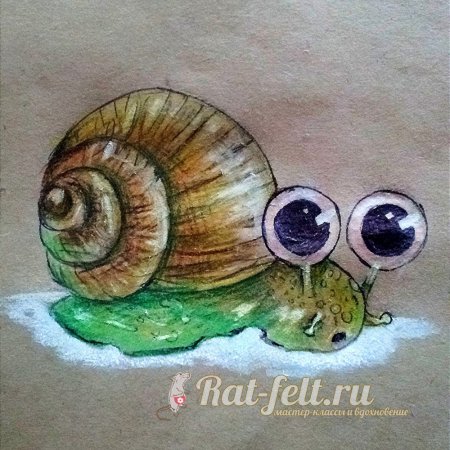 Рисунок улитки ахатины