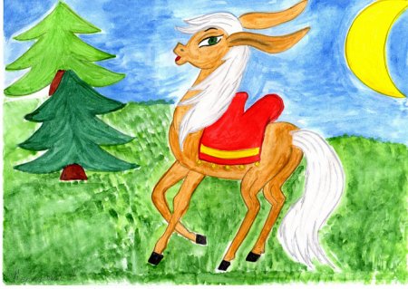Рисунок конёк горбунок детские
