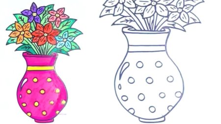 Вазы с цветочным рисунком