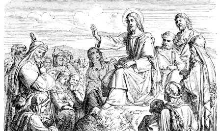 Раскраска Нагорная проповедь Иисуса Христа