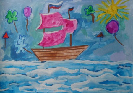 Детские рисунки моря