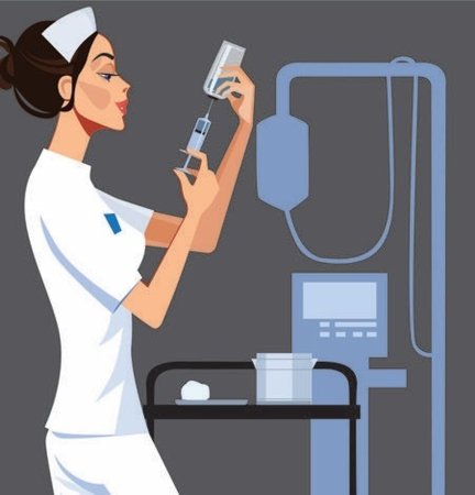 Процедурная медсестра иллюстрации