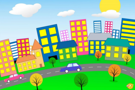 Улица города для детского сада