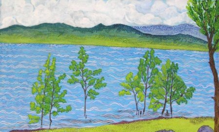 Озеро Тургояк рисунок