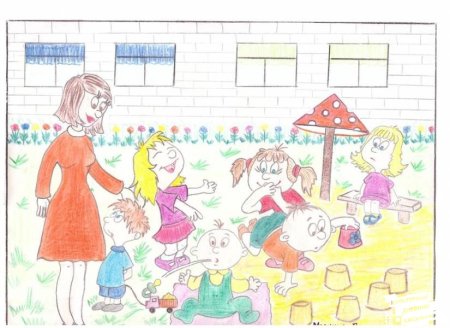 Рисование мой любимый детский сад