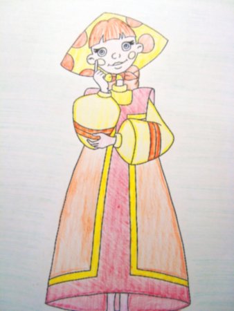 Рисунок русской красавицы