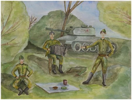 Война рисунок в пейнте