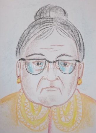 Легкий портрет пожилого человека