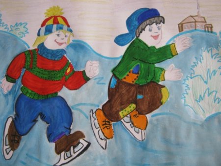 Рисование на катке