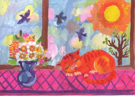 Рисование для детей Весенняя фантазия